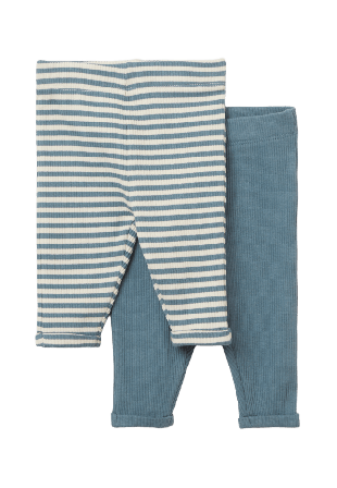 RIKIKI Ribbade leggings DIDI, 2-pack Underdelar Blå 86