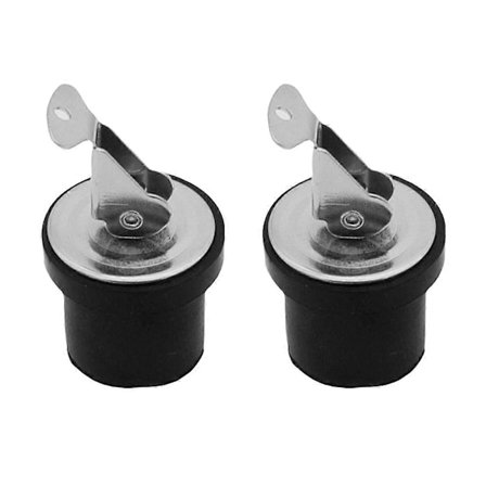 Kompresjonsdreneringsplugg Skrue Type Gummipakning Yacht Båt Dreneringsplugg for 7/8-tommers Diameter Dreneringer, Låses på Plass 2 STK
