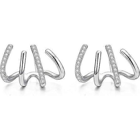 925 Sterling Sølv Fire Klo Stud Øreringe til Kvinder Klo Subloom Øreringe Øre Cuff Smykker Gaver