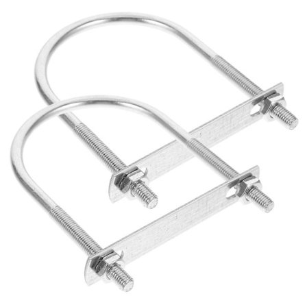 Flaggstang Monterings U-Bolt Brakett M8x80x130mm Kraftig Utendørs Bruk Metall Flagg Tilbehør 2 stk