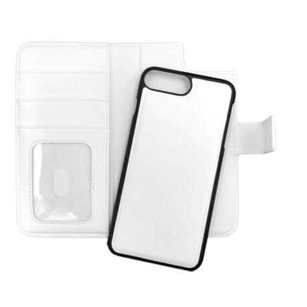 Magnetskal/plånbok "2 I 1" Iphone 8 Plus - Fler Färger Vit