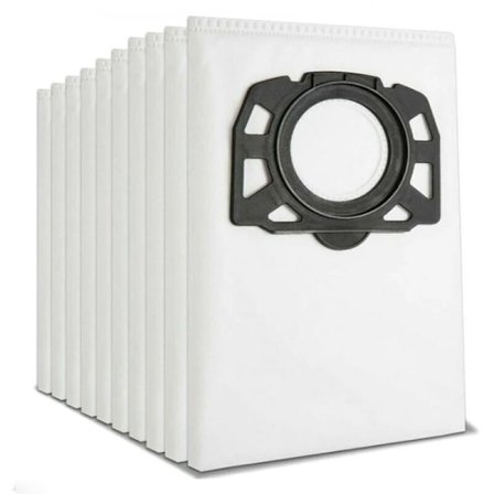 Pakke med 10 filterposer Støvsugerposer til Kärcher 2.863-006.0 KFI 487 Støvsugerposer til Kärcher WD4 WD5 WD6 WD5P WD6P MV4 MV5 MV6 Multifu