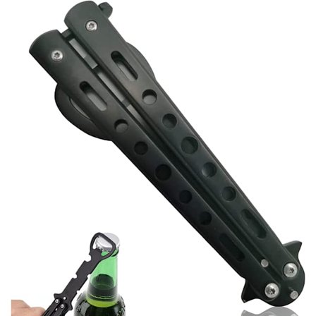 Ølflaskeåpner Svart Metall Sommerfugl Flaskeåpner, Praktisk Klassisk Trener Rustfritt Stål Verktøy for Bar, Fest, Ølskjennere, Gode Bursdagsgaver