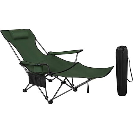 Rootz Ultimate Outdoor Foldestol - Justerbar fiskestol - Bærbar campingstol - Let, robust, komfortabel - 600D Oxford stof - 115 cm x 88,5 cm x 84 cm (