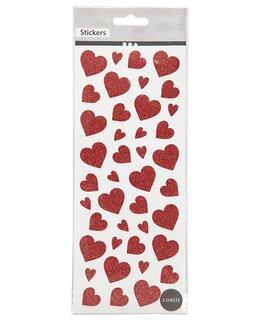 Sticker mit Glitzer-Herzen