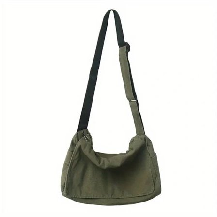 Dame Taske Vintage Håndtaske Canvas Teenager Skuldertaske Casual Håndtaske Crossbody Tasker army grøn