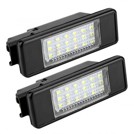 2 st LED-registreringsskyltslampor för Citroen C2 C3 C4 C5 C6 DS3