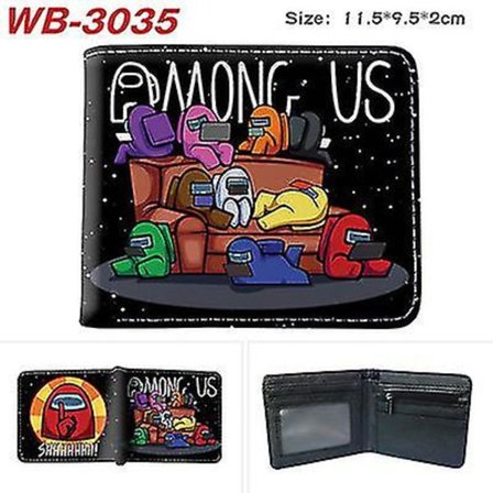 Among Us Tecknat Spel Periferikort Väska Myntväska Halv Vikt W
