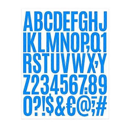 500 stk. bokstavklistremerker 5 cm selvklebende PVC-klistremerker vanntette alfabetdekaler postkassenummers etiketter for vannflaske klasserom bil 