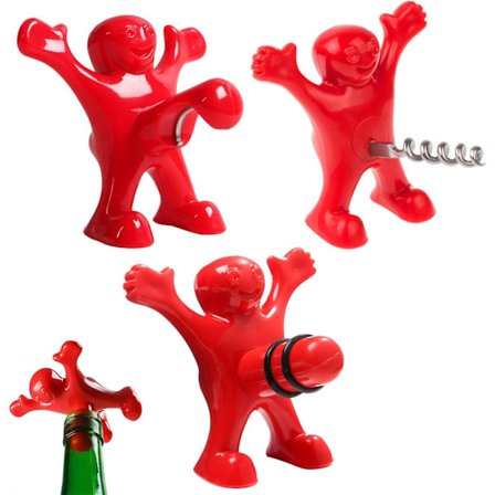 Happy Man Flaskeåpner, Ølflaskeåpner Morsom Korketrekker Vin