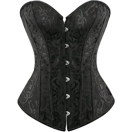 Szivyshi Kvinders Overbust Sweetheart Snøre Plastikknogler Korset Bustier Top -ge