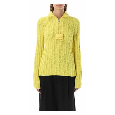 Moncler Round-neck Strik Gul, Dame Striktrøjer