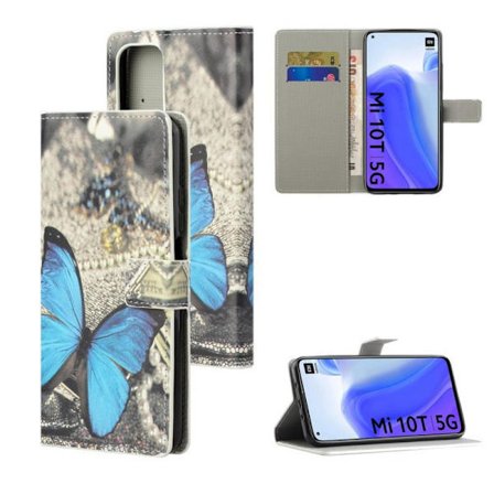 Plånboksfodral Xiaomi Mi 10T Pro - Blå Fjäril