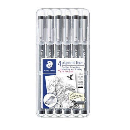STAEDTLER Tuschpenna pigmentliner 6/fp - Lyreco - Kontorsmaterial - Pennor - Finelinerpennor
