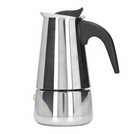 Moka Pot Komfyrvennlig i rustfritt stål Italiensk kaffebrygger for hjem, reise og kontor (304) Nr. 4 Pot 200ML
