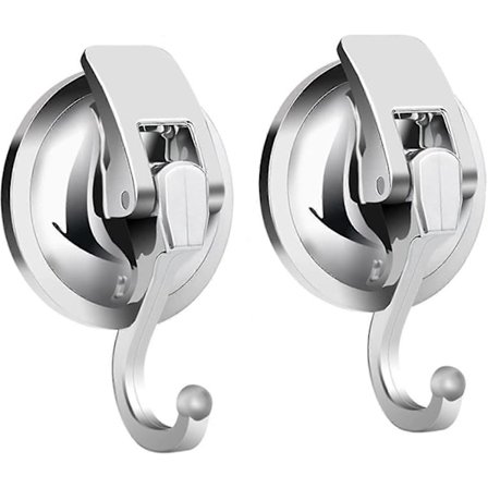 Kraftige vakuum sugekop kroge (2 stk.) Specialiseret til køkken, badeværelse og toilet