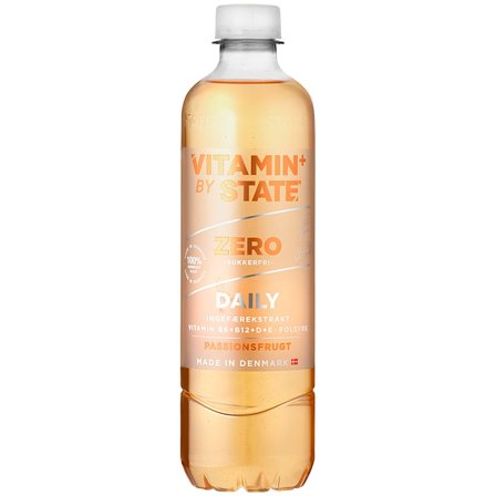 State Drinks Vitamin Drink Passionsfrugt Zero/ 500 ml, Helse & Madvarer, Drikkevarer, Øvrige Drikkevarer