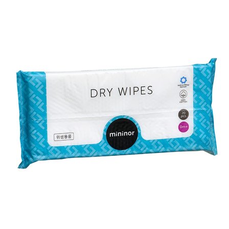 Mininor Dry Wipes 20 stk., Medicin & Pleje, Badetid, Vådservietter