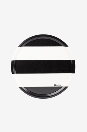 Rotor design - Rundt brett Stripes - Svart - Brett - Fra Homeroom