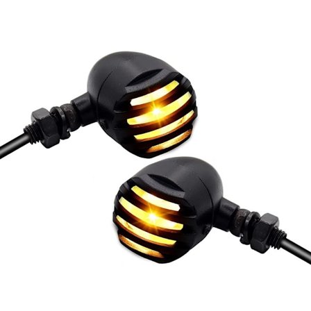 1 par universale blinklys motorsykkel blinklys GUL