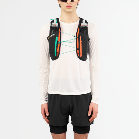 Salomon - Mochilas para running Bolsas y mochilas Sense Pro 6 Limited Court - Black / Nasturtium