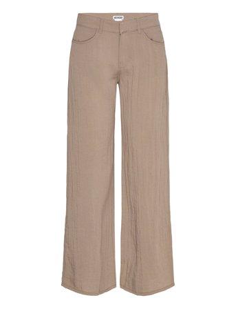 Weekday Loose Crinkle Trousers - Beige - 38