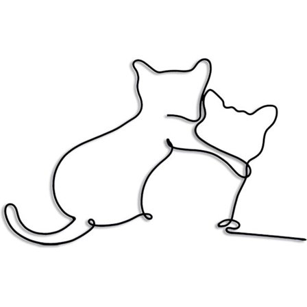 Metallkatt veggdekor | Katt veggkunst | Metall veggkunst | Minimalistisk