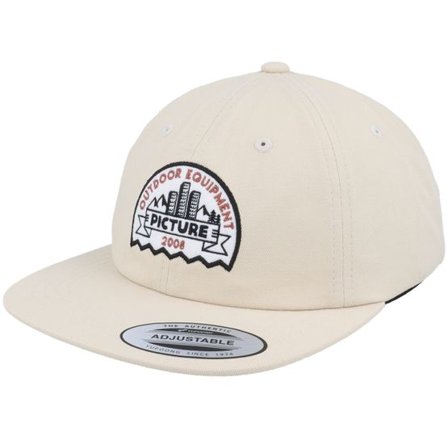 Picture - Beige snapback Keps - Organic Rill Cap Wood Ash Strapback @ Hatstore