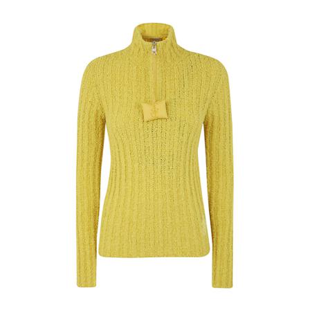 Moncler, Cotton Bouclé Jumper Geel, Dames, Maat:S