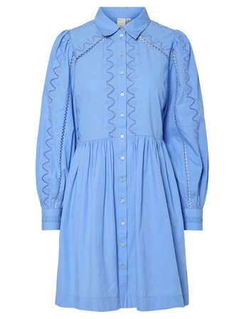 YAS Yaskenira Ls Shirt Dress S. - Blue - 36