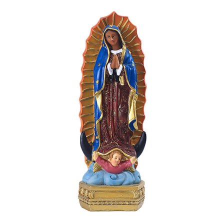 Vår Frue av Guadalupe-statue i harpiks, 8 tommer Maria katolsk statue,