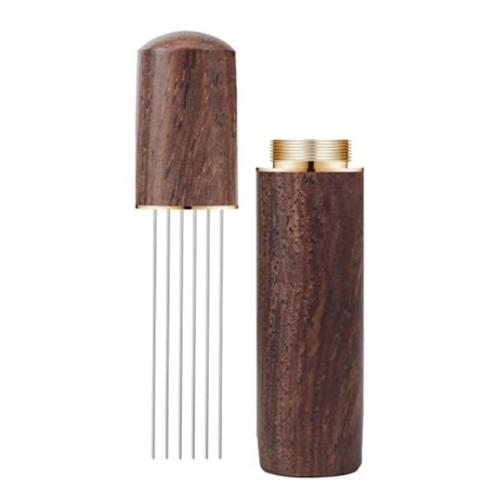 Espresso Kaffebrygger Espresso Fordelingsværktøj Bærbare Espresso Fordelingsværktøjer, 6 Nåle Valnød Farve