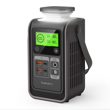 SWAREY S200 Extern Batteri 192Wh LiFePO4 Power Bank med Hög Kapacitet Snabbladdning Typ-C PD 140W, DC 120W, USB QC3.0