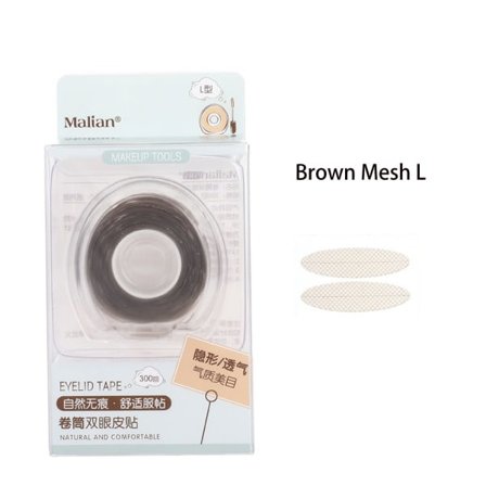 300 par osynliga ögonlocksklistermärken Spets Eye Lift Strips BRUN