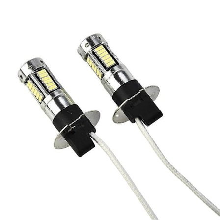 (pow yeah!) Par H3 LED Tåkelys Cob Pærer Konverteringssett Canbus 6000K Hvit 360Beam Biltilbehør Super Sterke Led Tåkelys Pærer Kit