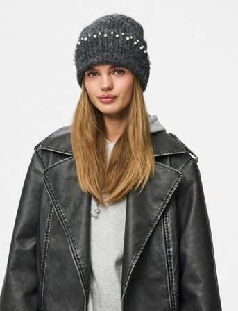 Pieces Pcjossina Hood Bc - Grey - ONE SIZE