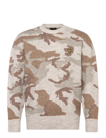 Lyle & Scott | Brushed Camouflage Crew Neck Jumper | XXL