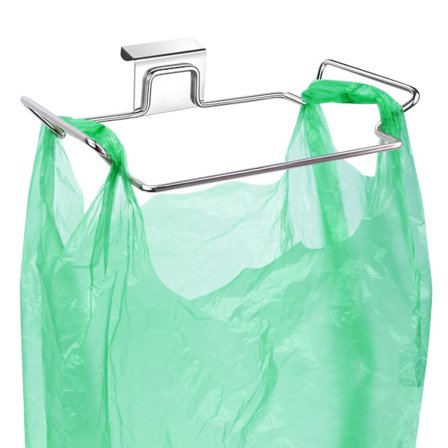 Stor søppelposeholder i rustfritt stål for kjøkkenskapdører og skap, poseholder under vasken, søppelposeholder, søppelbøtte, kjøkkenavfall C