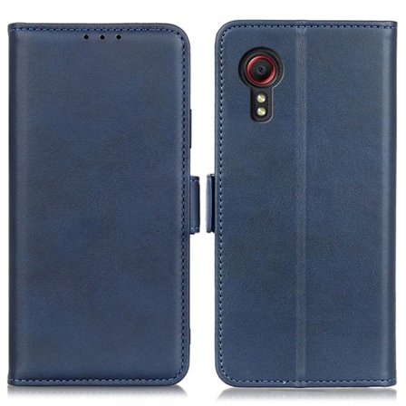 Skinn-etui i lommebok-stil for Samsung Galaxy Xcover 7 - Blå