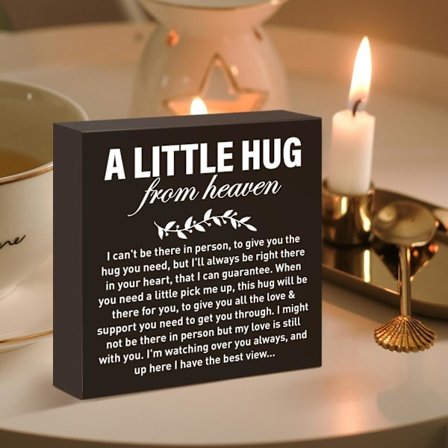 Mindegaver til tab af en elsket, kondolansegaver til mor far tab af spædbarn baby barn søn datter mindegaver træskilt