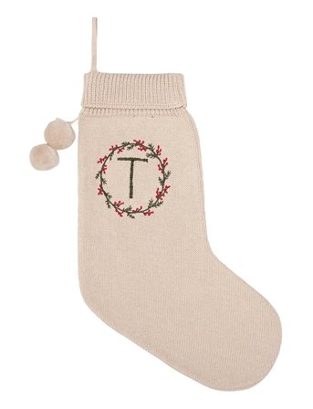 That's Mine Cam Christmas Sock - Beige - A
