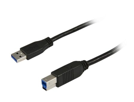 SYNERGY Patchkabel USB3.0, 5m, A(St)/B(St), schwarz, Synergy 21,