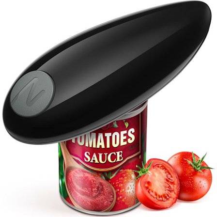 Elektrisk burköppnare, automatisk burköppnare med en knapptryckning, inga skarpa kanter och utan att skada händerna, elektriska konservöppnare