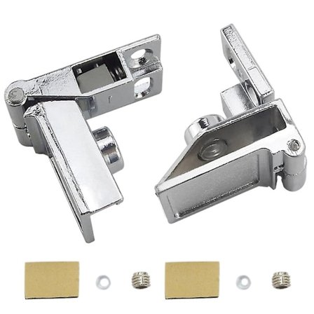 1 Par Glassdørhengsler Hemstans Fri Sink Legering Vinskap Maskinvare Magnet Ny - Perfet