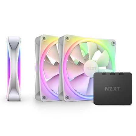 NZXT F120 RGB DUO 3-pack & RGB Controller - White - Kabinettvifte - 120 mm - 29 dBA