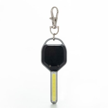 Mini LED-lommelygte nøglering bærbar LED-natlampe nødbelysning - Sølv