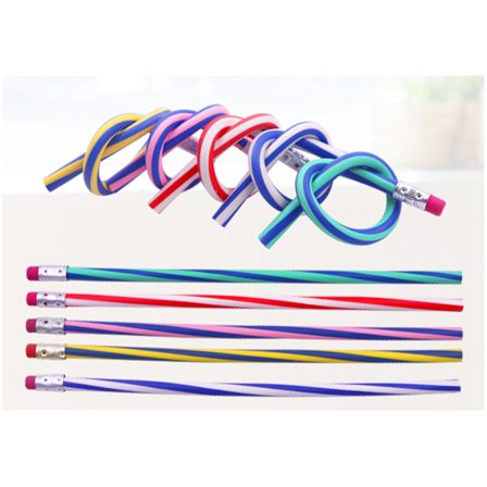 50 st mjuka böjliga pennor och suddgummi för barnkalas