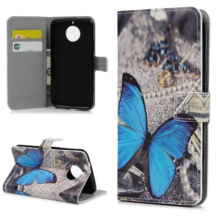 Plånboksfodral Moto G5S – Blå Fjäril