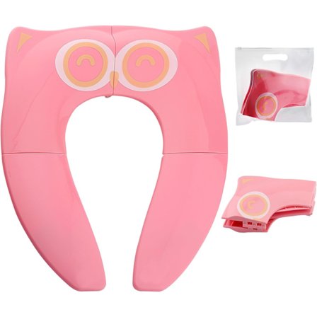 Sammenleggbar toalettreduserer for barn, rosa