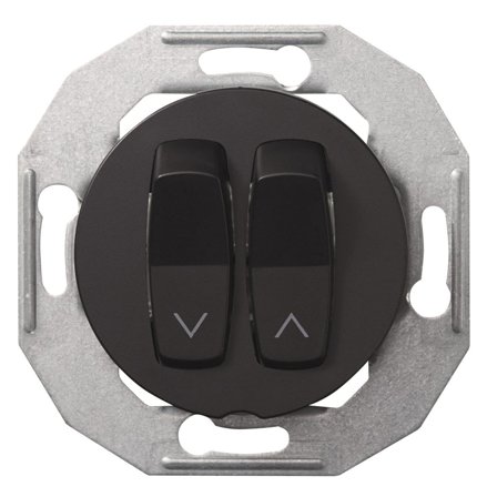 Schneider Electric WDE011254 Vipptryckknapp jalusi Svart, Strömbrytare & vägguttag